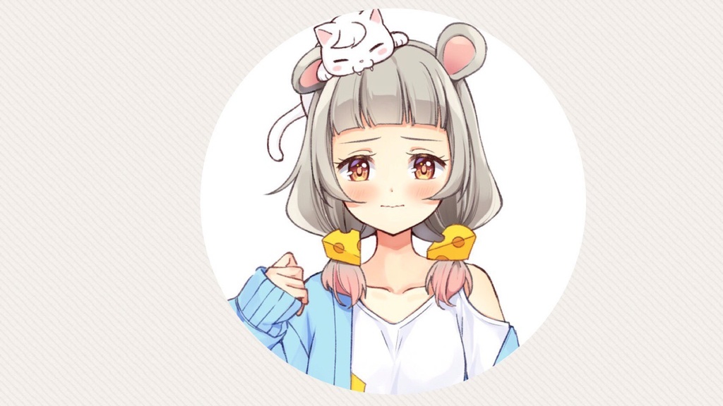 照れ顔ねずねステッカーღ