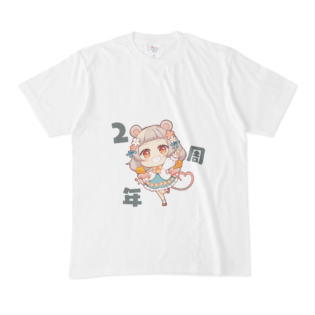 守離ねずね2周年グッズＴシャツ🐭🍀