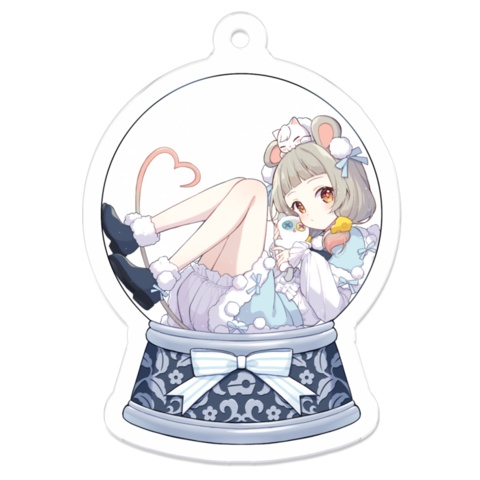 スノードームアクリルキーホルダー🐭❄