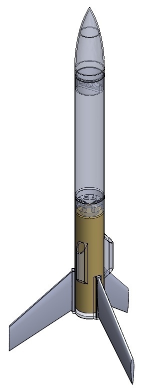霧沢25式3Dプリントモデルロケット