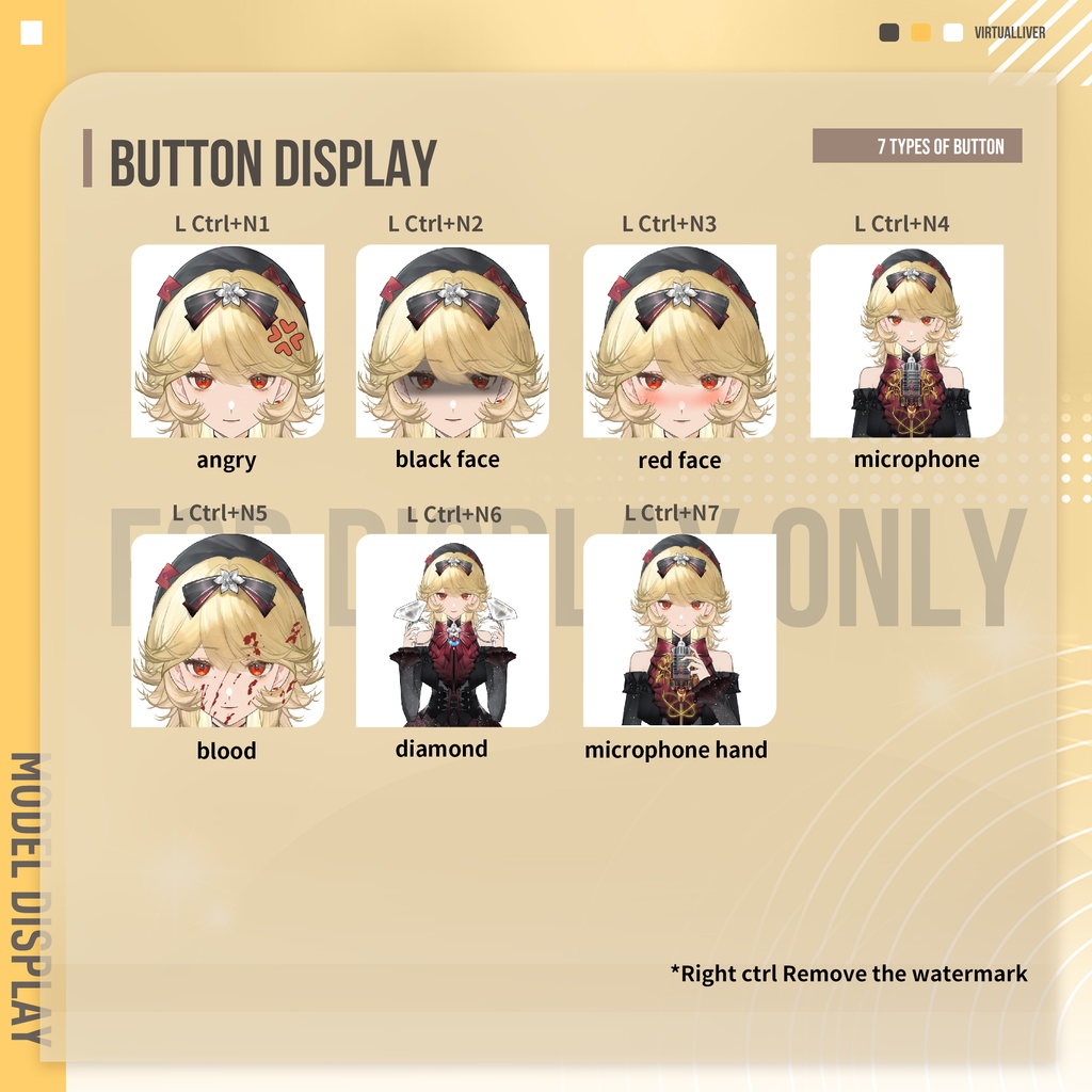 【Live2D公式モデル】金髪吸血鬼歌姫【VTS対応/差分7種】