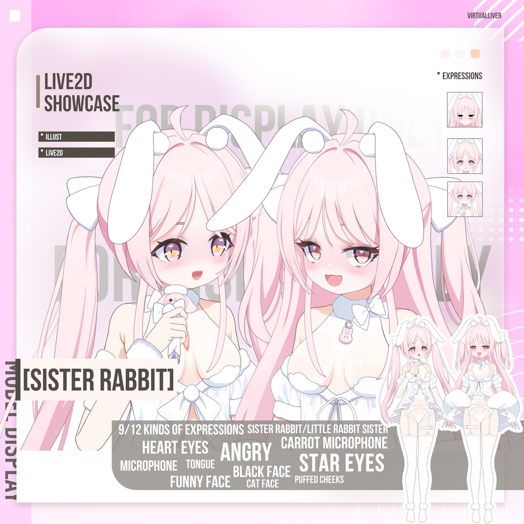 【 汎用モデル】 ウサギ姉妹【VTS対応/差分9/12種】