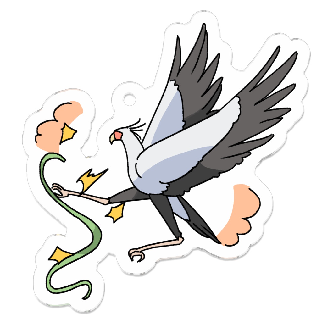 戦うヘビクイワシキーホルダー