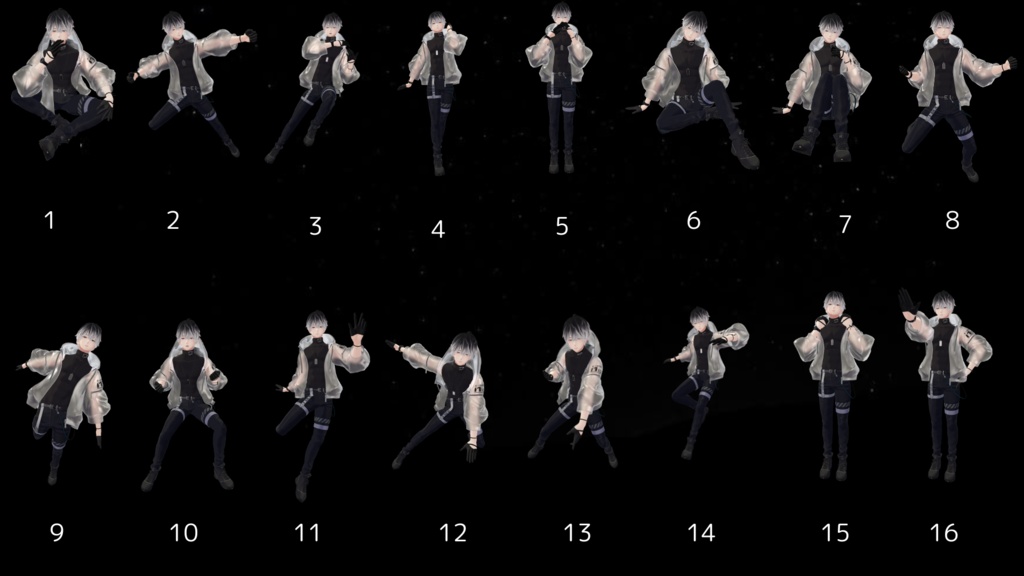 【vrchat用】 36個pose set