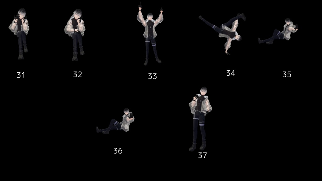 【vrchat用】 36個pose set