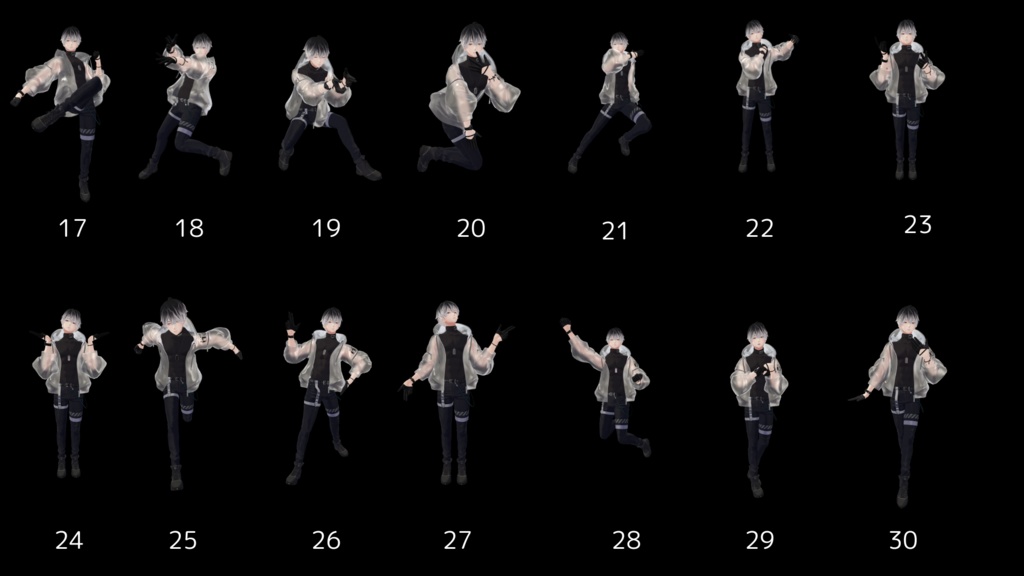 【vrchat用】 36個pose set