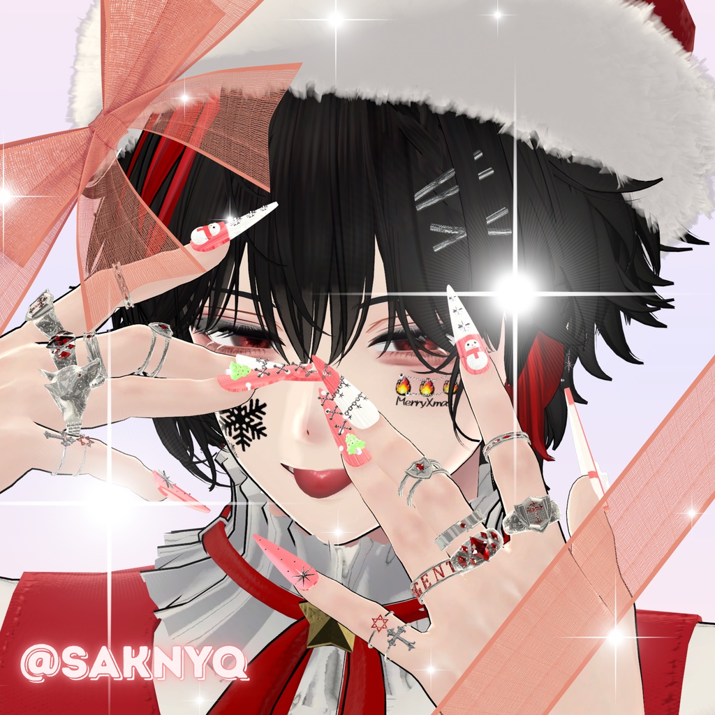 【vrchat用】複数アバター対応⛄くりすます ねいる⛄MA対応】