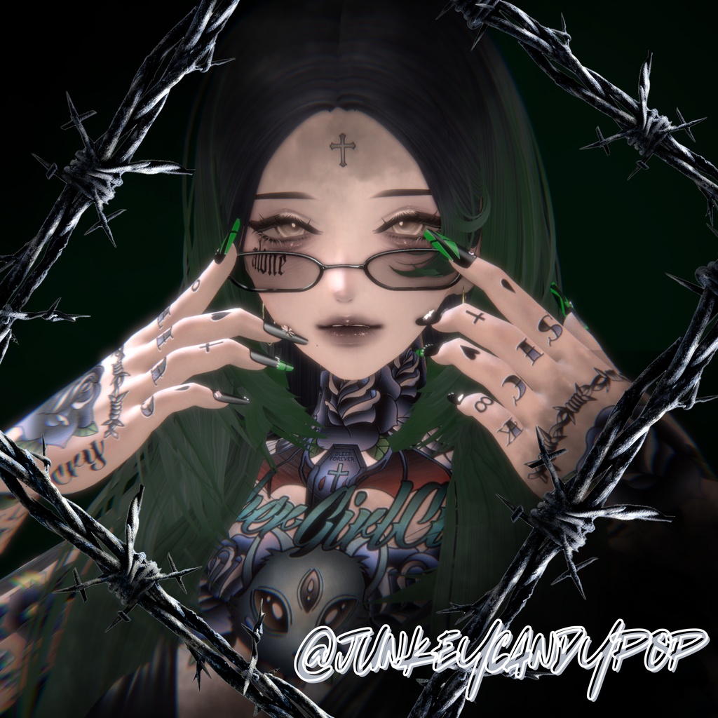 【vrchat用】複数アバター対応 ♥NOX Nail♥ MA対応】