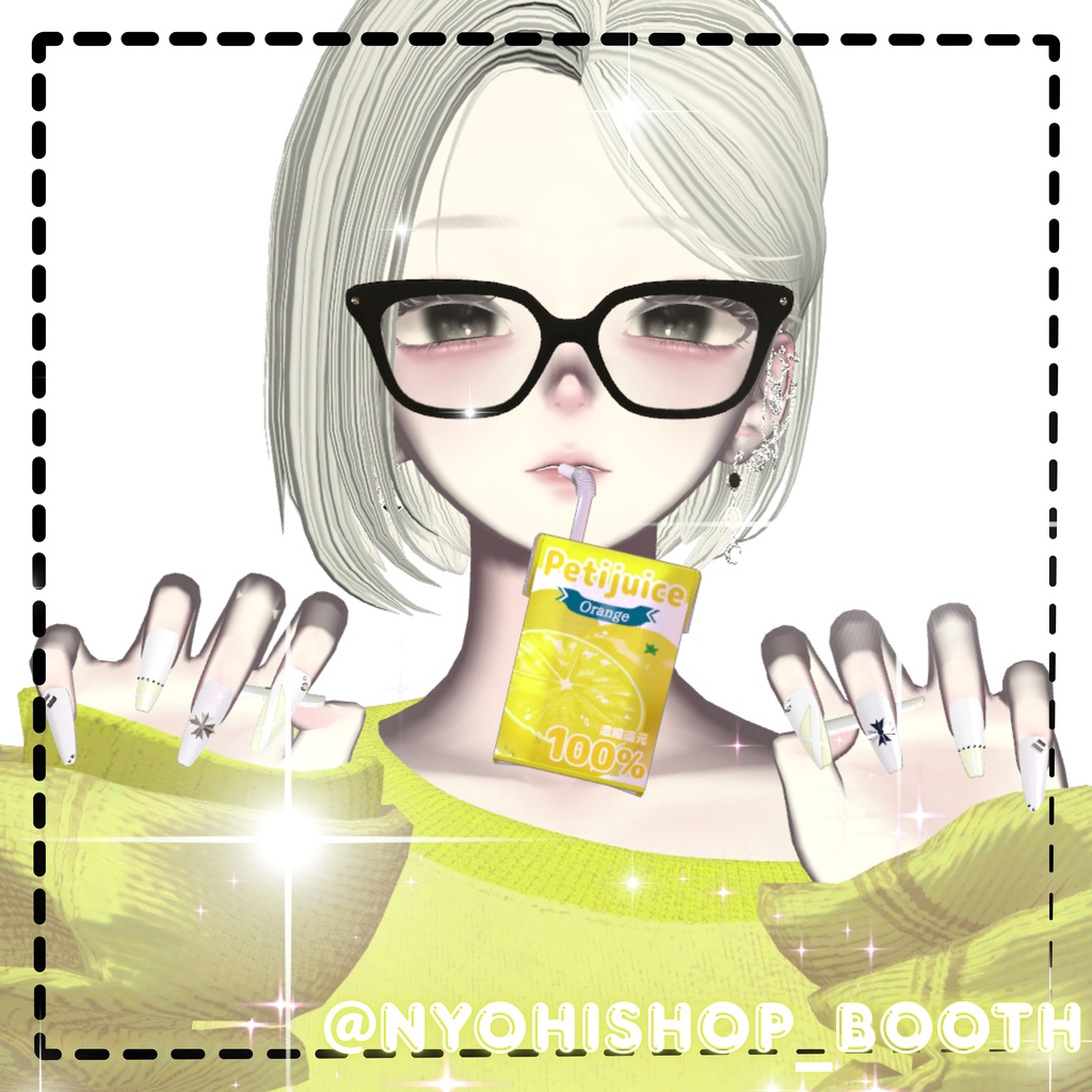【vrchat用】複数アバター対応 ♥NOX Nail♥ MA対応】