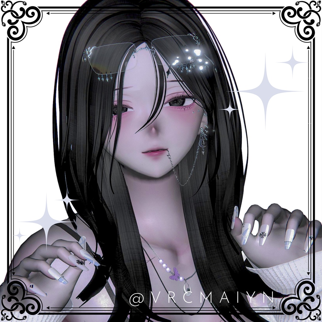 【vrchat用】複数アバター対応 ♥NOX Nail♥ MA対応】