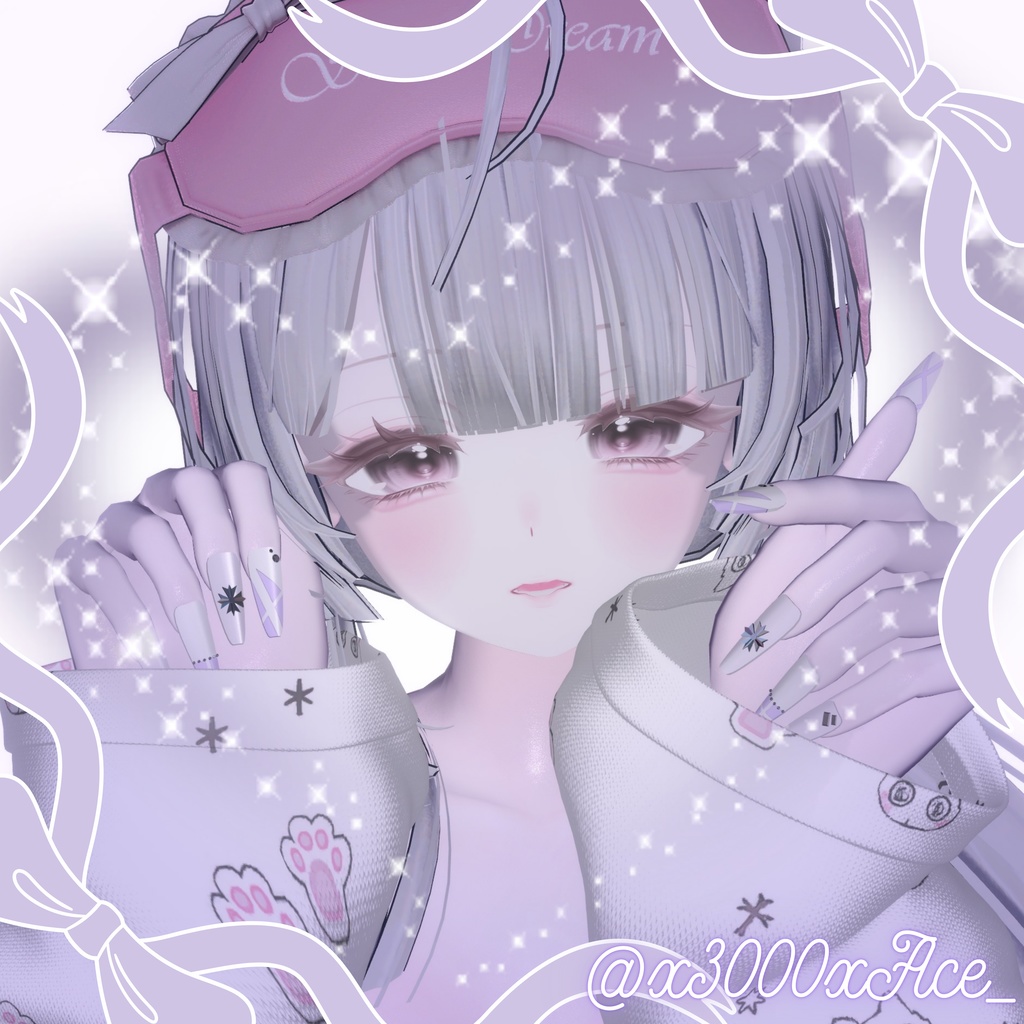 【vrchat用】複数アバター対応 ♥NOX Nail♥ MA対応】