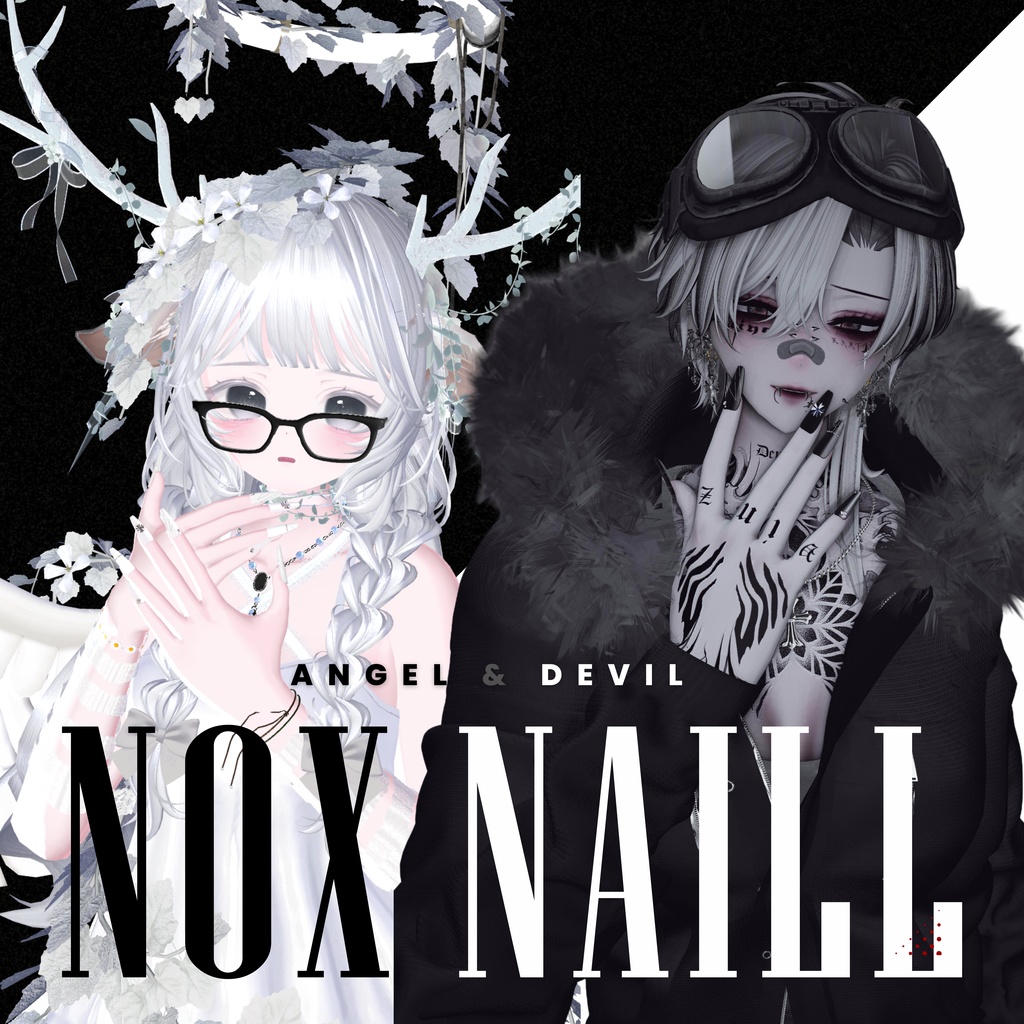 【vrchat用】37アバター対応  ♥NOX Nail♥ MA対応】