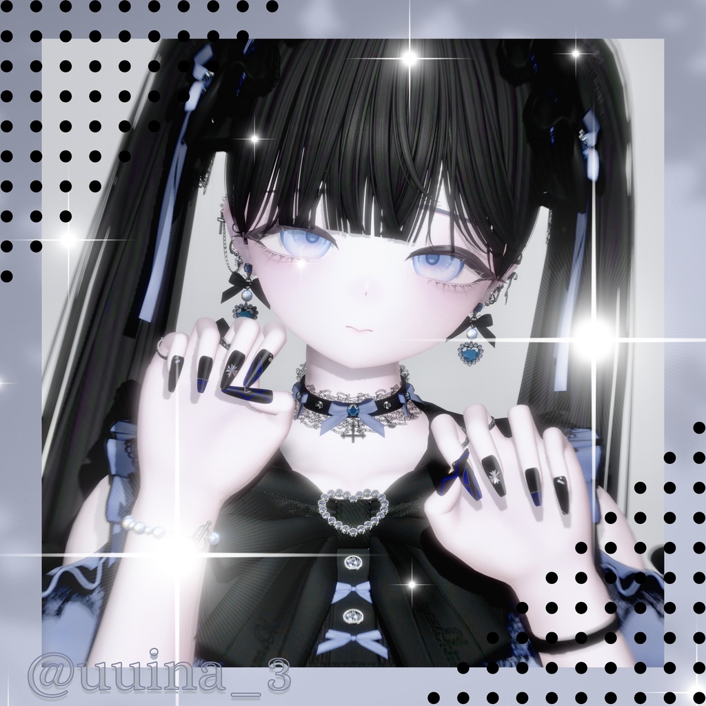 【vrchat用】複数アバター対応 ♥NOX Nail♥ MA対応】