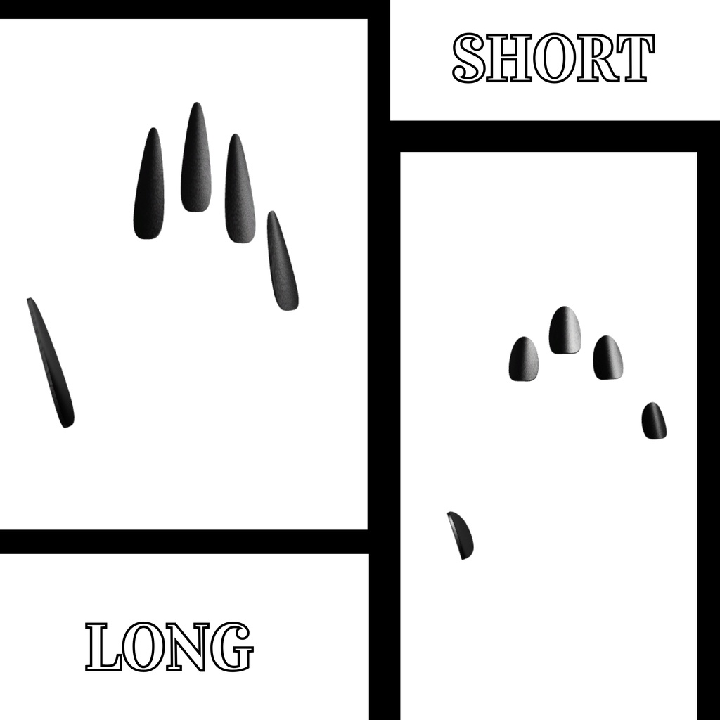 【vrchat用】複数アバター対応 MA対応 Remake Edition: Simple Nails (Long & Short)】