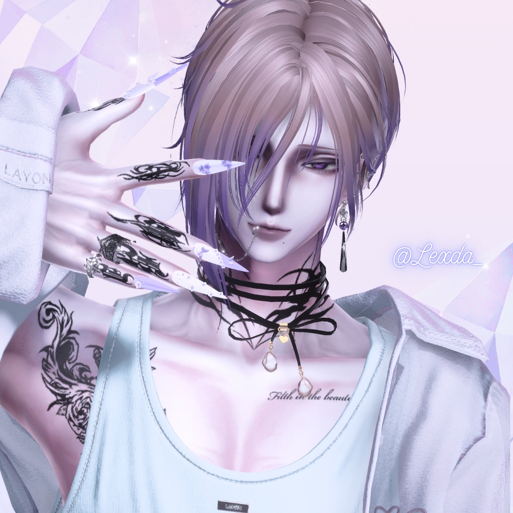 【vrchat用】複数アバター対応🌸🦋Butterfly Blossom Naill🦋🌸MA対応】