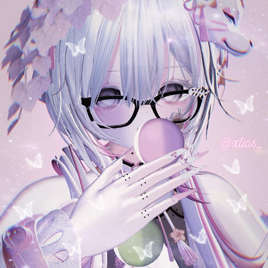 【vrchat用】複数アバター対応🌸🦋Butterfly Blossom Naill🦋🌸MA対応】