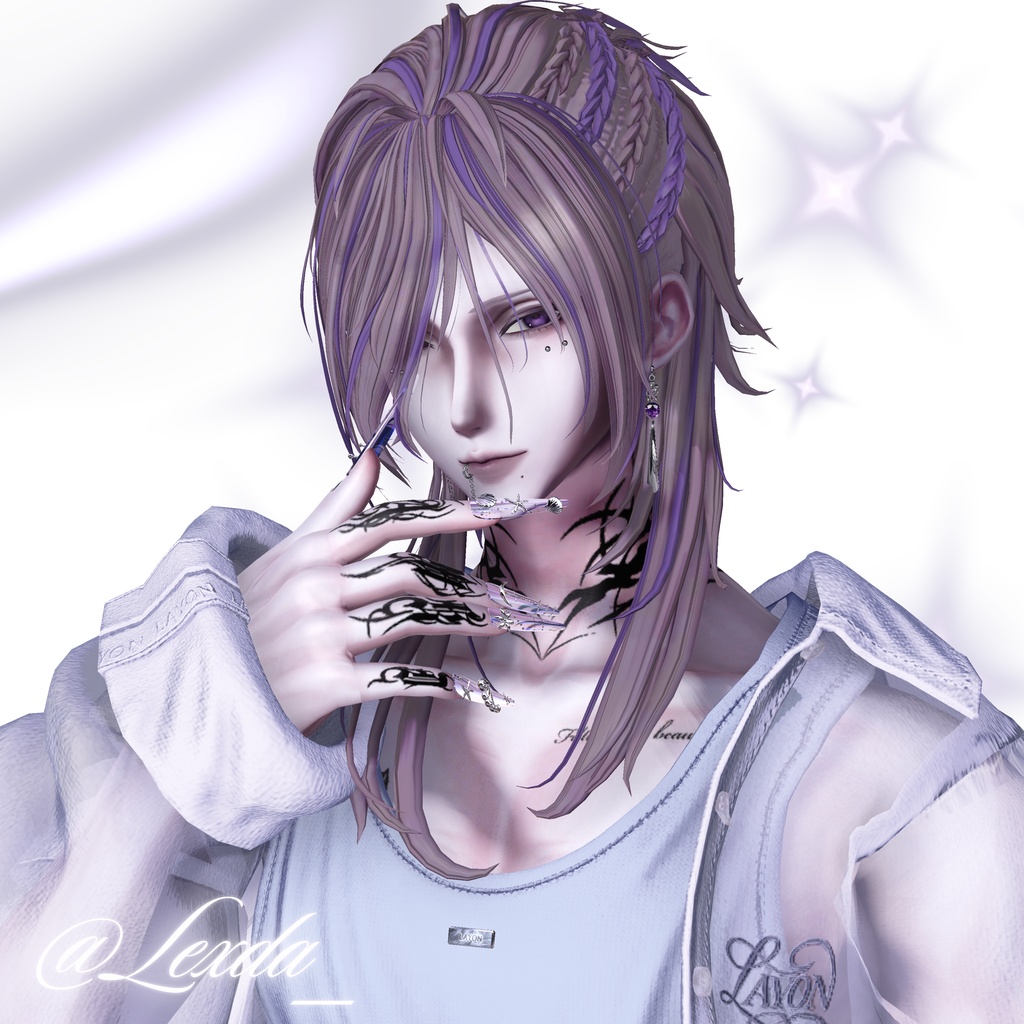 【VRC想定/45アバター対応】【MA対応】🐚Aqua Treasure Nail🌊