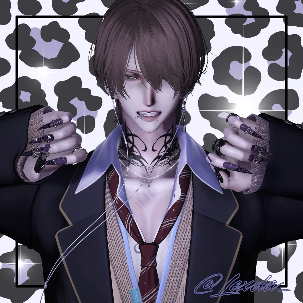 【VRC想定/46アバター対応】【MA対応】 BLACK GALAXY Naill