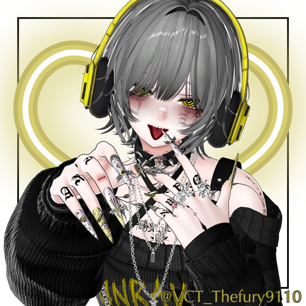 【VRC想定/46アバター対応】【MA対応】BLACK HEAVEN