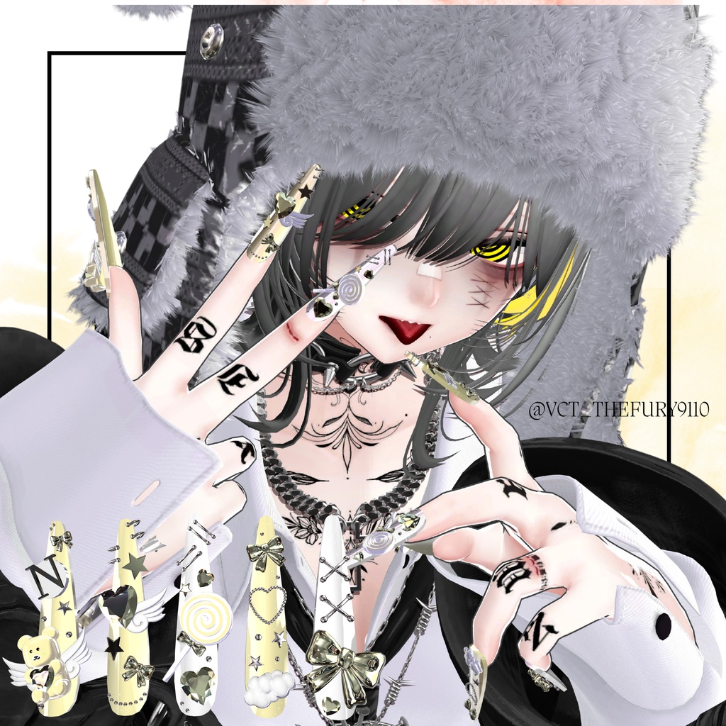 【VRC想定/46アバター対応】【MA対応】 🧸 Bearily Nail 👼