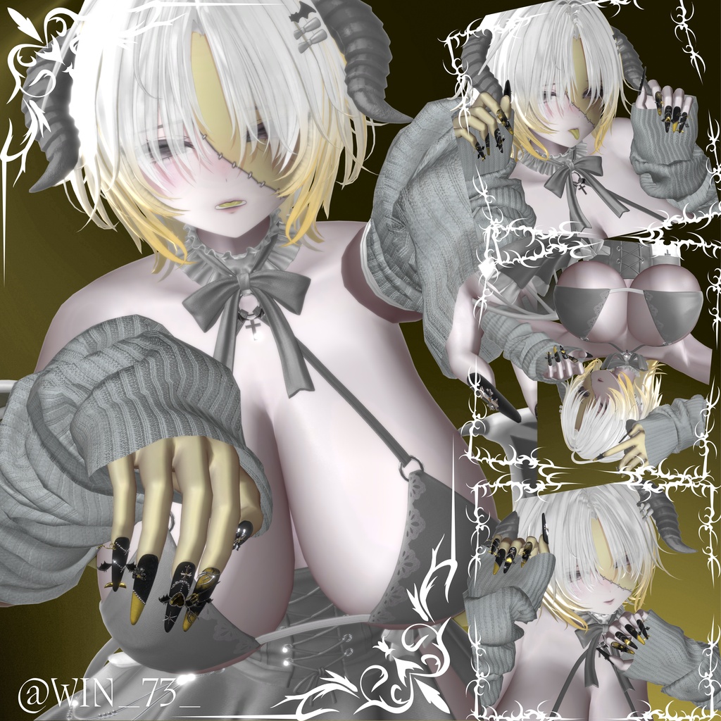 【VRC想定/50アバター対応】【MA対応】 ❤Demon Heart🦇