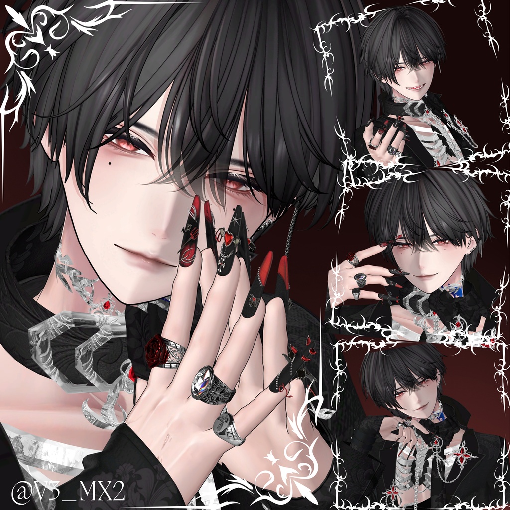 【VRC想定/50アバター対応】【MA対応】 ❤Demon Heart🦇