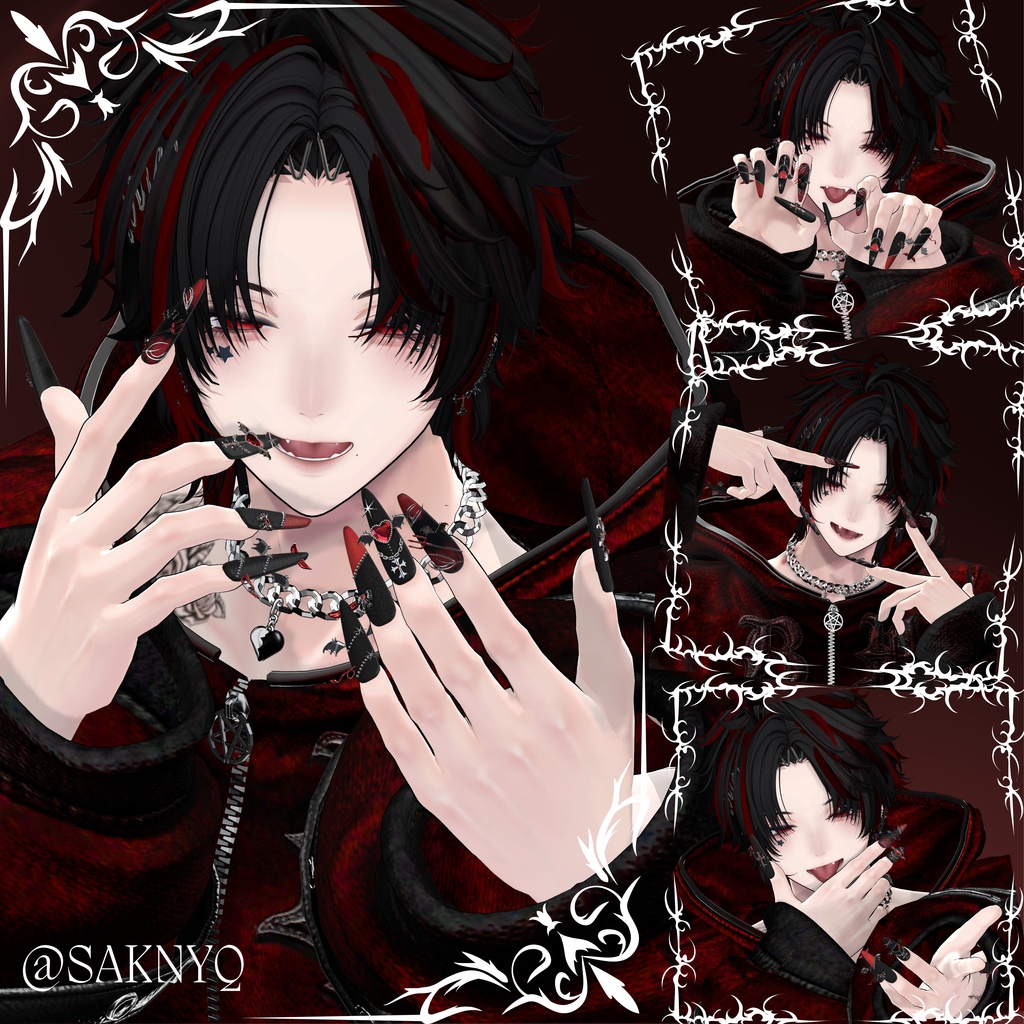 【VRC想定/50アバター対応】【MA対応】 ❤Demon Heart🦇