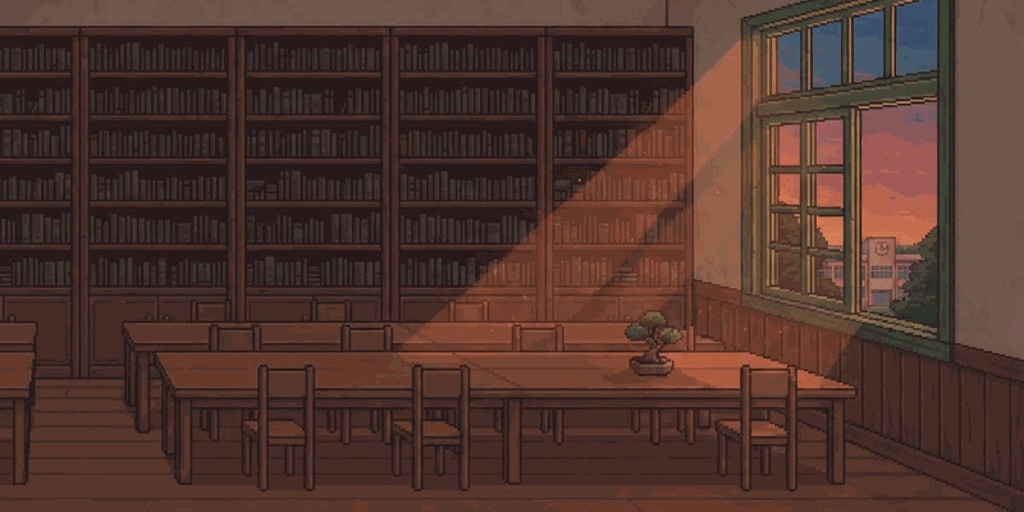 アニメ学園背景 — ピクセルアート50シーン(16-bit風・800x400)