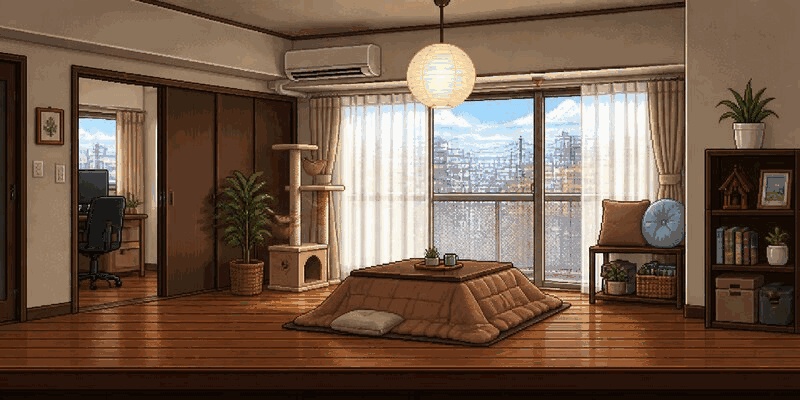 アニメ風景背景 — 日本と韓国(16-bit風・800x400・18シーン)