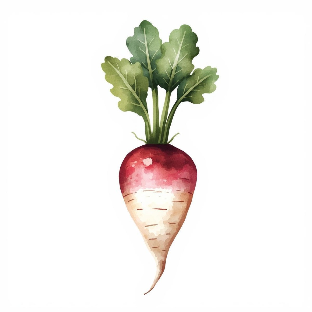 水彩画風 アンティークかわいい野菜クリップアート(PNG形式・背景透過)