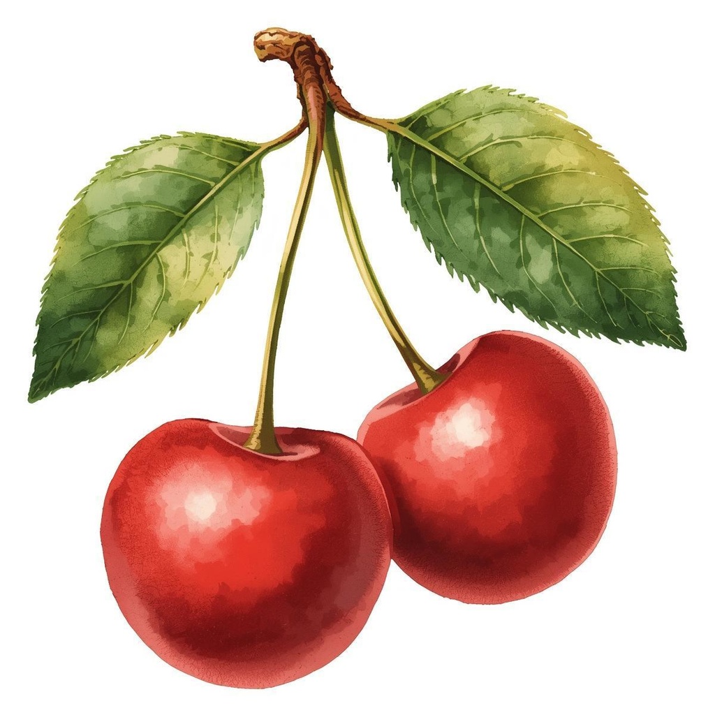 かわいいアンティーク水彩画風クリップアート果物シリーズ
