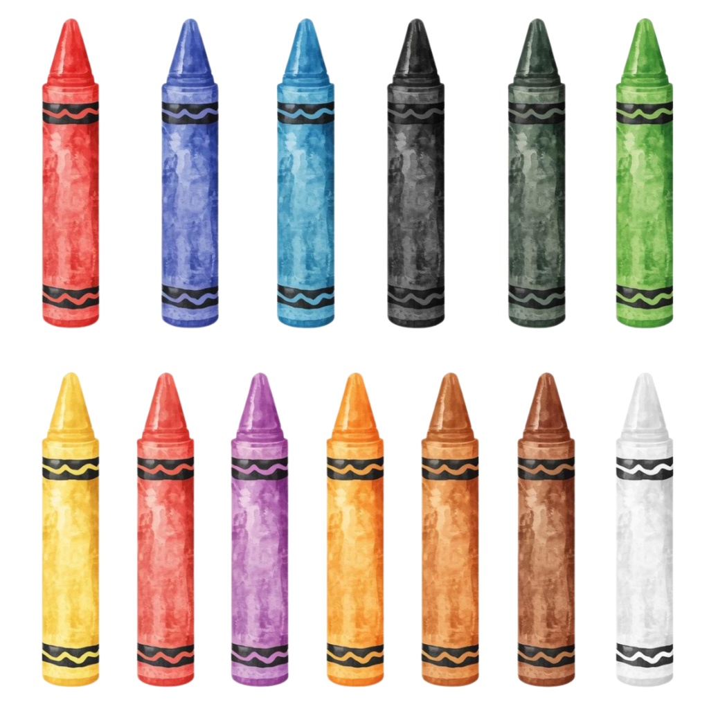 水彩画風かわいいアンティークなクリップアートセット文房具シリーズ(12種類)