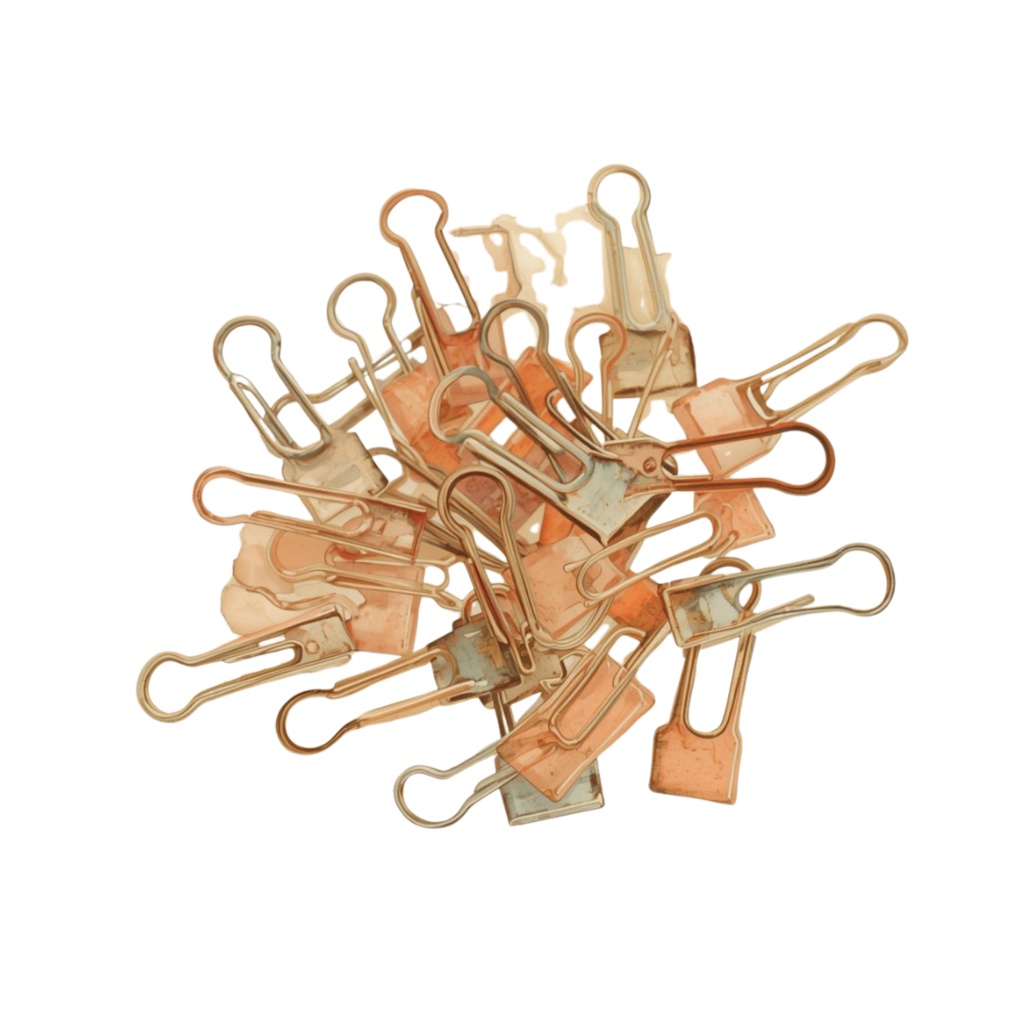 水彩画風かわいいアンティークなクリップアートセット文房具シリーズ(12種類)