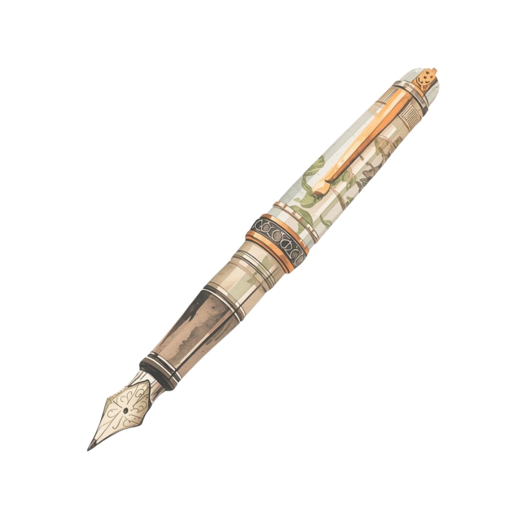 水彩画風かわいいアンティークなクリップアートセット文房具シリーズ(12種類)