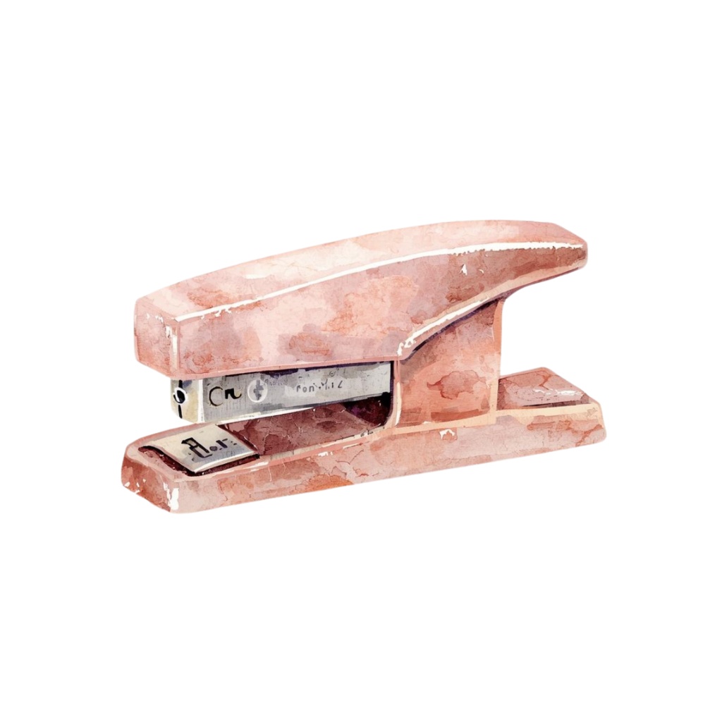 水彩画風かわいいアンティークなクリップアートセット文房具シリーズ(12種類)