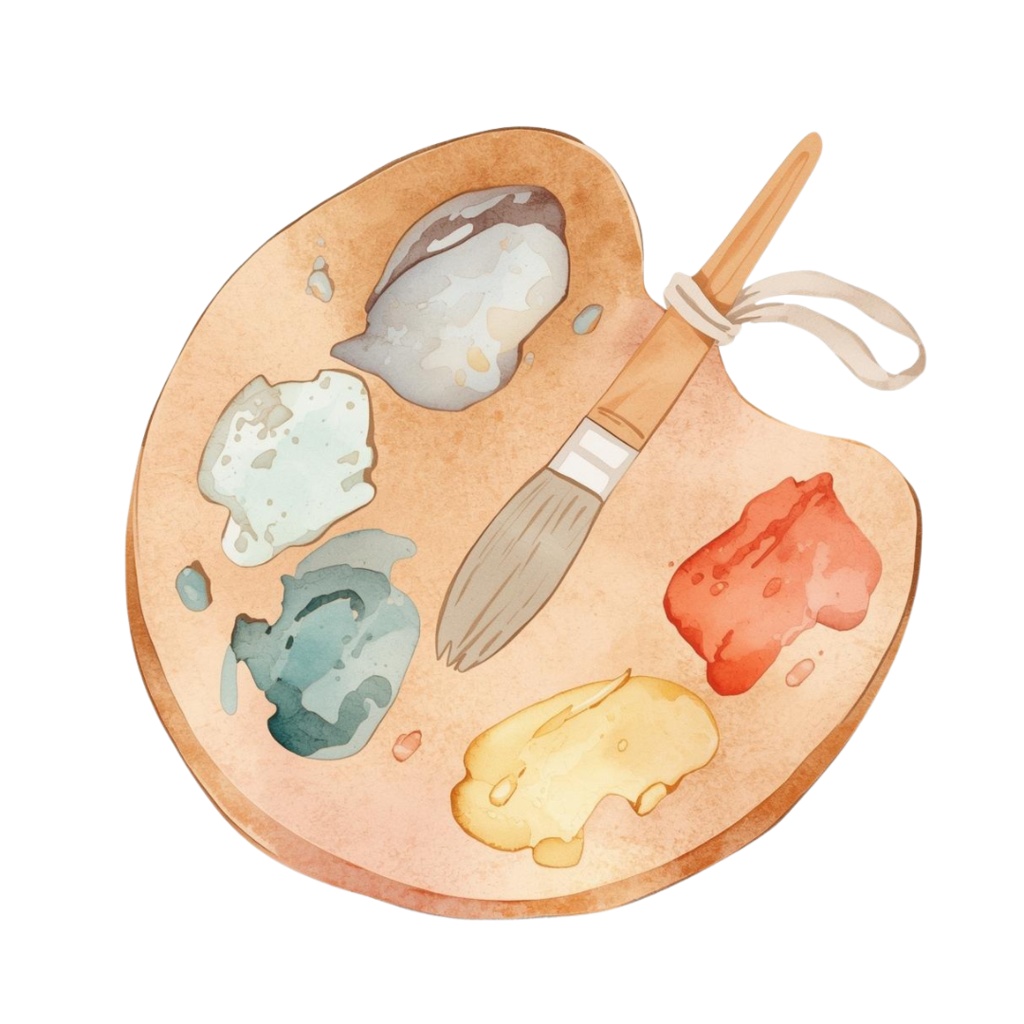 水彩画風かわいいアンティークなクリップアートセット文房具シリーズ(12種類)