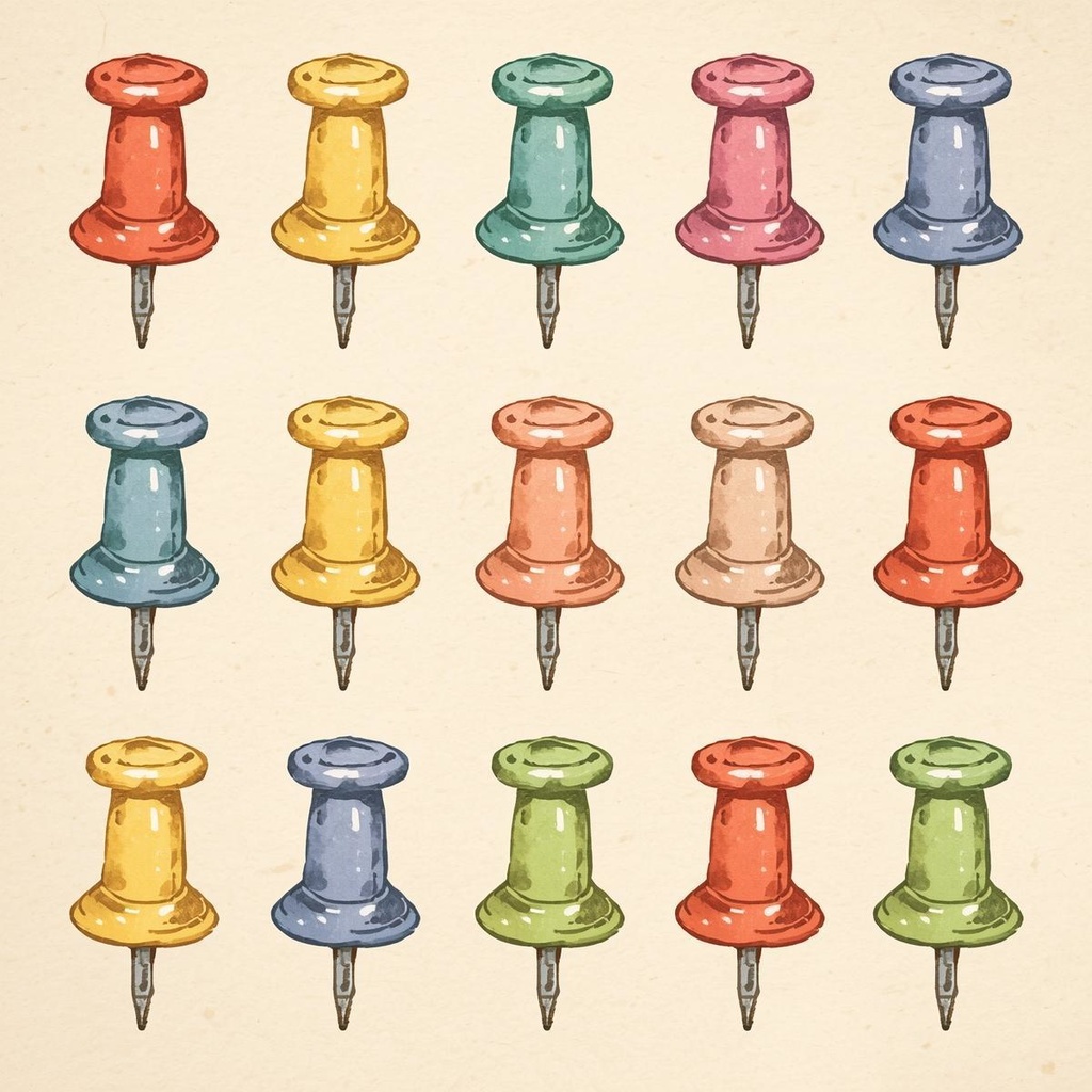 アンティーク水彩画風クリップアートセット 文房具シリーズ 第2弾(14種類)