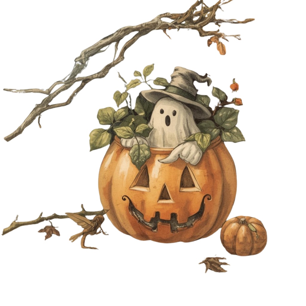 秋のかわいい水彩画クリップアート 15種類セット|Autumn Watercolor Clipart Set – 15 Items