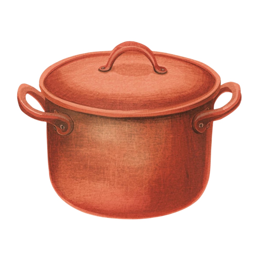 アンティーク風 水彩画キッチン用品クリップアート 12種類セット ナンバー①(背景透過PNG)