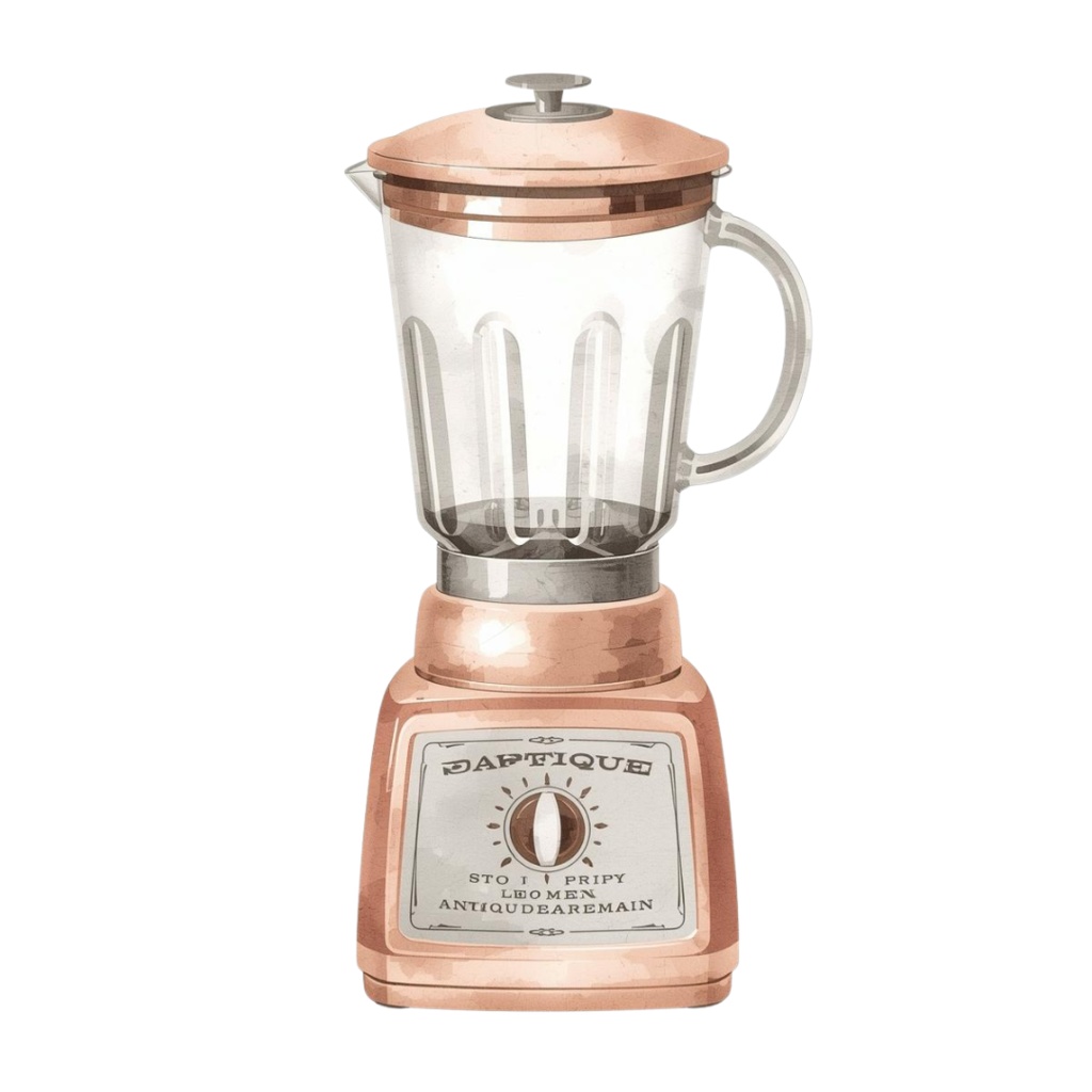 アンティーク風 水彩画キッチン用品クリップアート 12種類セット ナンバー①(背景透過PNG)