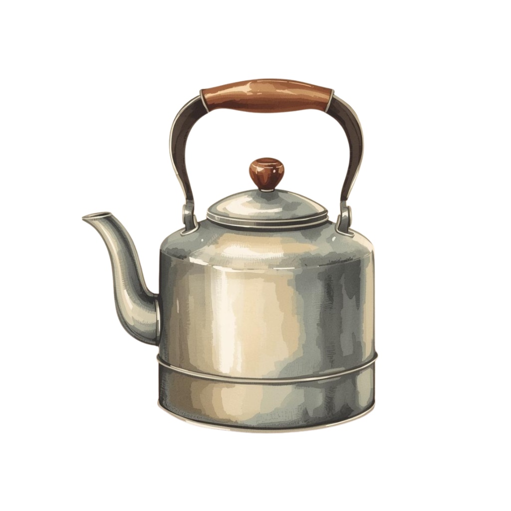 アンティーク風 水彩画キッチン用品クリップアート 12種類セット ナンバー①(背景透過PNG)