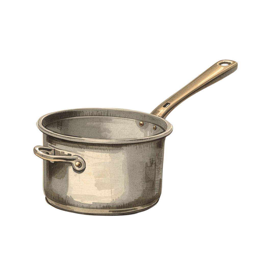 アンティーク風 水彩画キッチン用品クリップアート ナンバー➁ 12種類セット(背景透過PNG)