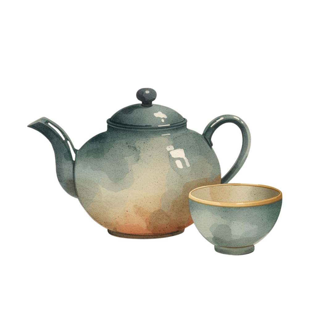 アンティーク風 水彩画キッチン用品クリップアート ナンバー➁ 12種類セット(背景透過PNG)