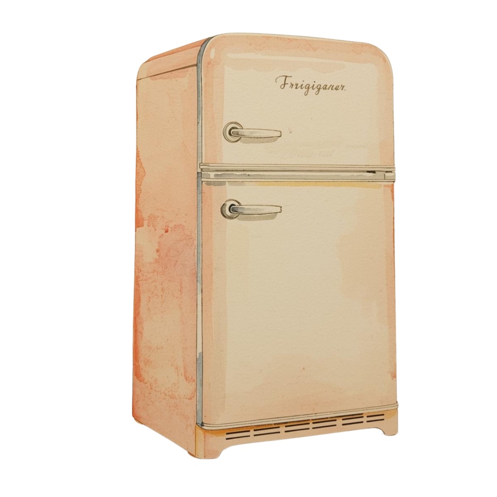 アンティーク風 水彩画キッチン用品クリップアート ナンバー➁ 12種類セット(背景透過PNG)