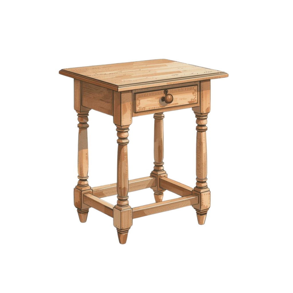 アンティーク水彩画風クリップアート(家具シリーズ・12種類)