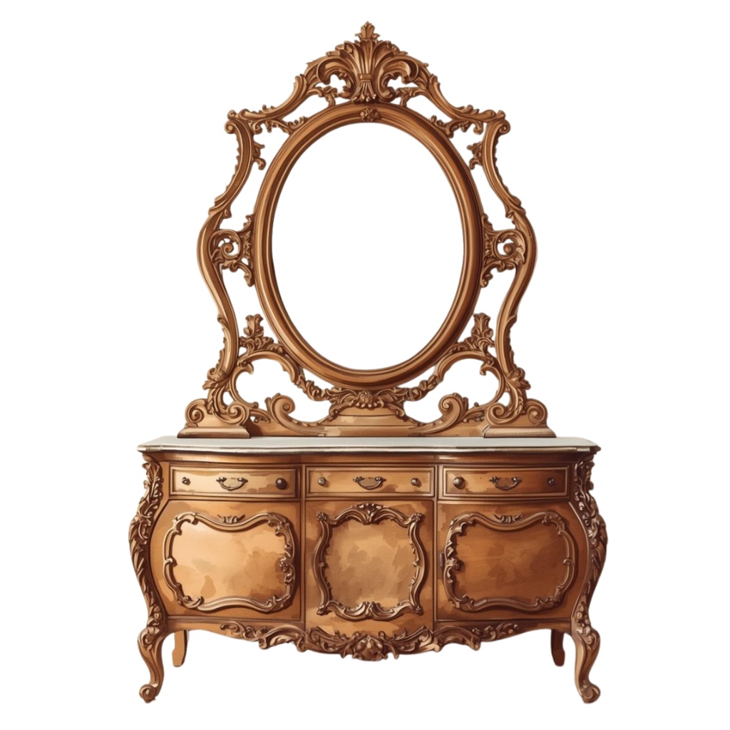 アンティーク水彩画風クリップアート(家具シリーズ・12種類)