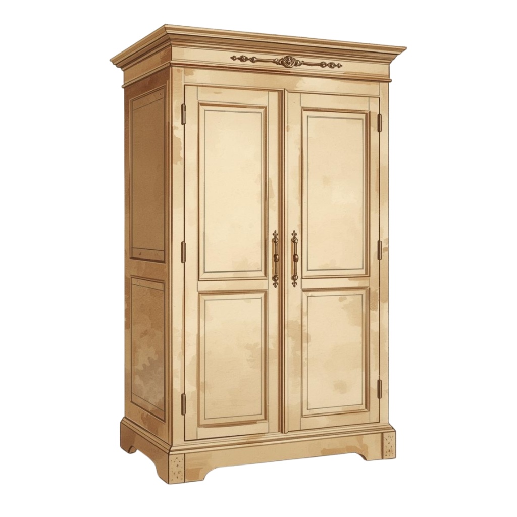 アンティーク水彩画風クリップアート(家具シリーズ・12種類)