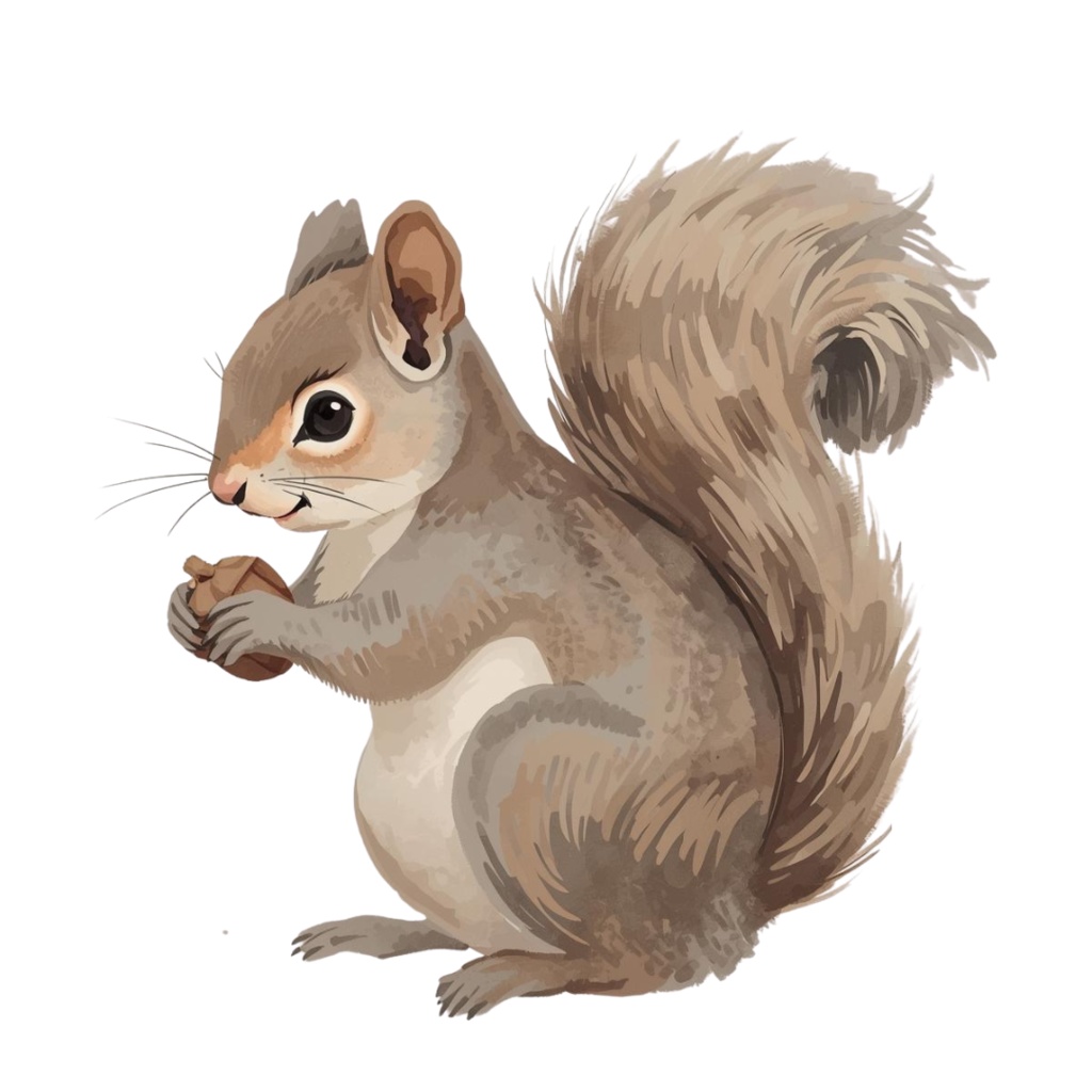 やわらか水彩・森のどうぶつたち クリップアートセット(12種類)