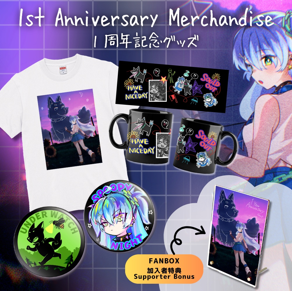 【1周年記念】缶バッチ2種 / 2 Can Badges【~9/30まで】