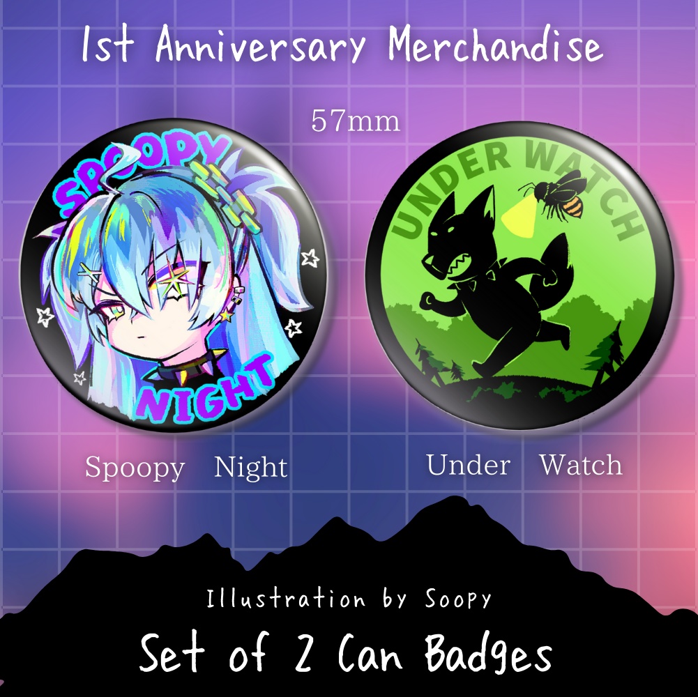 【1周年記念】缶バッチ2種 / 2 Can Badges【~9/30まで】